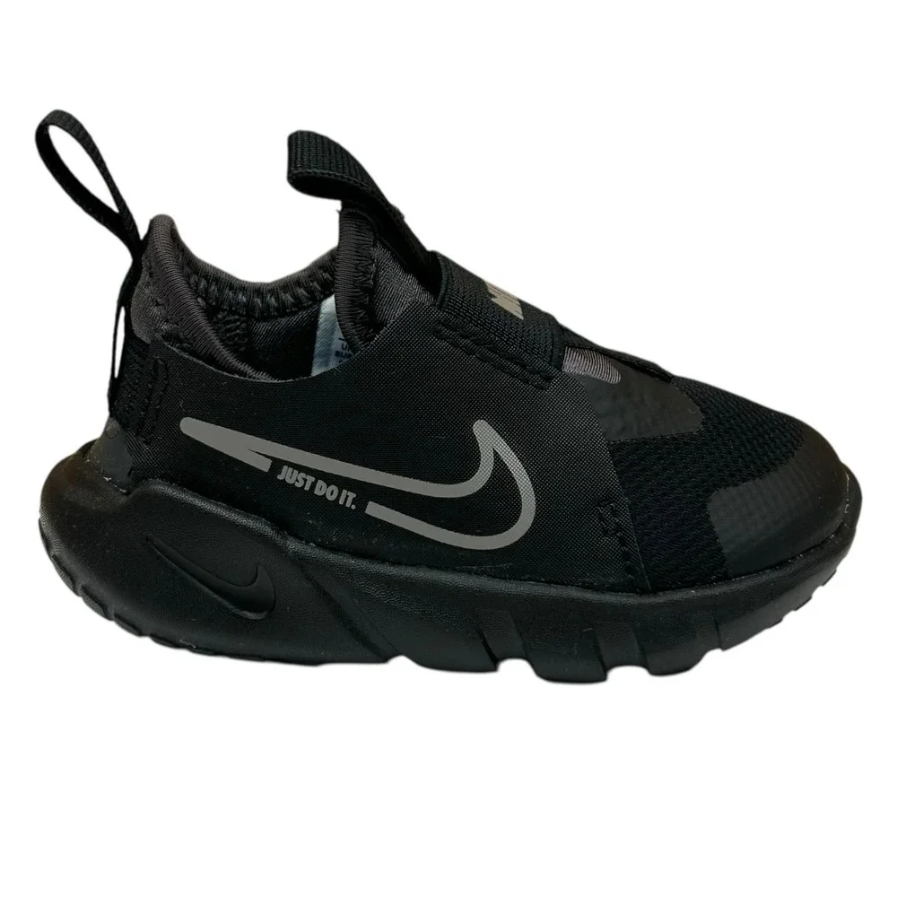 Nike Flex Runner Baby Infant Boys Slip-On Sneakers Size 5 Black-Gray Lightweight